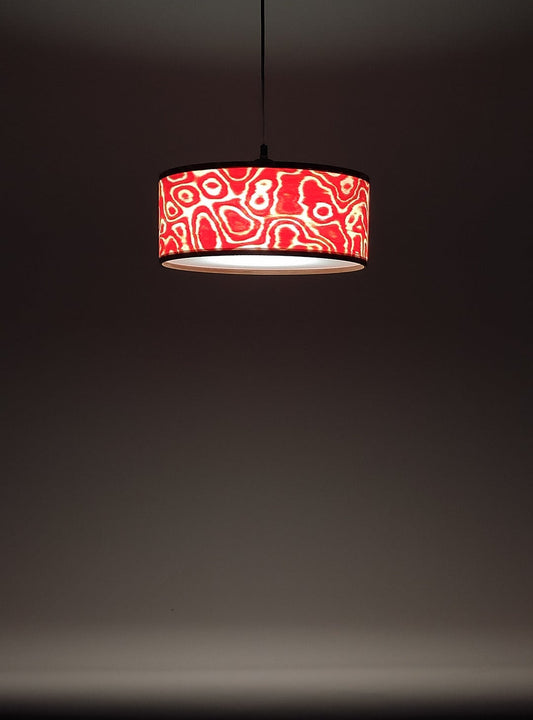 Lampenschirm SaRaiFo Furnier Fantasma Rosso die Rote