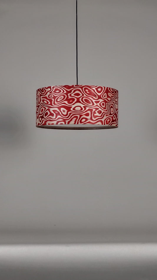 Lampenschirm SaRaiFo Furnier Fantasma Rosso die Rote