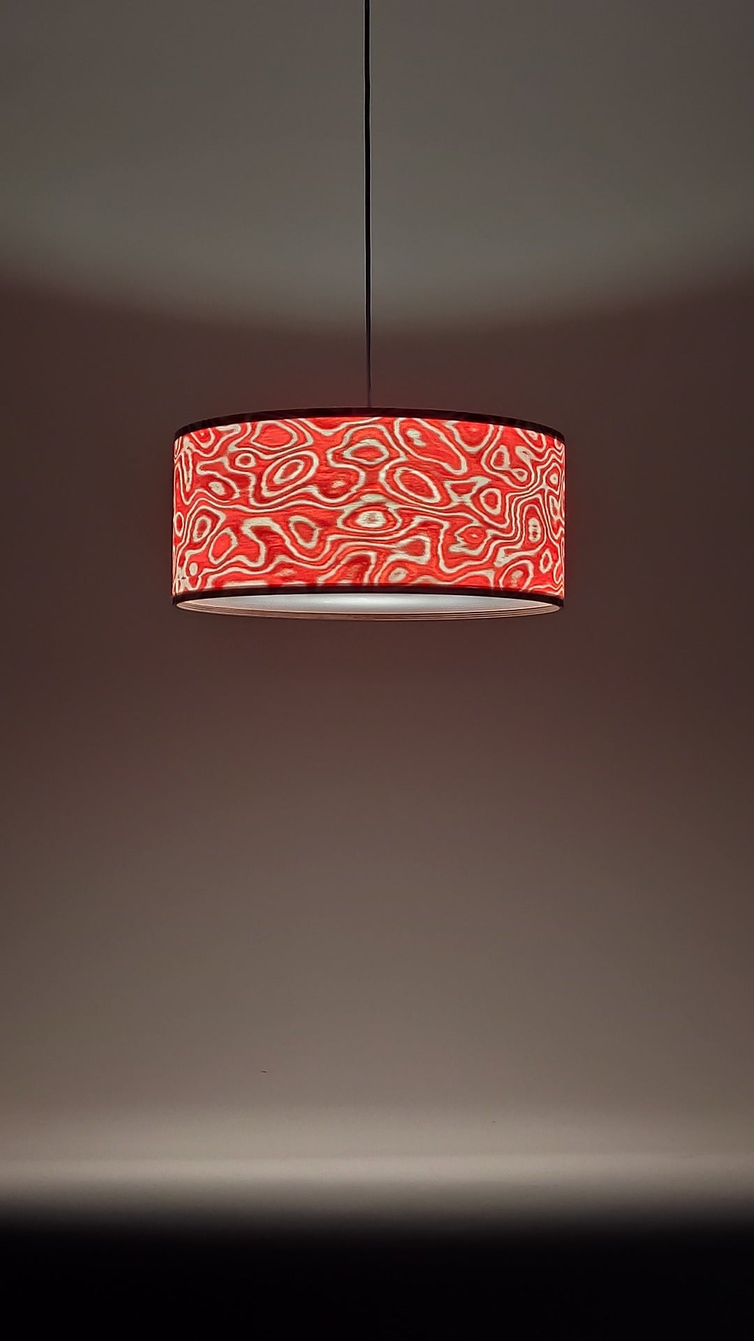 Lampenschirm SaRaiFo Furnier Fantasma Rosso die Rote