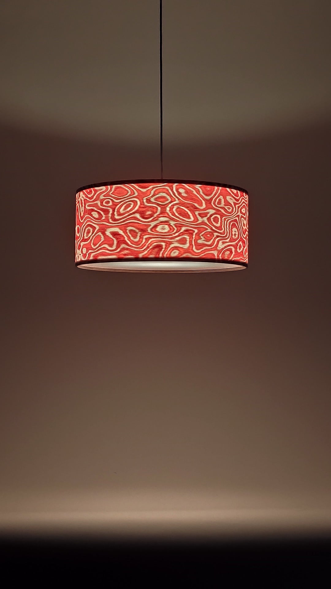 Lampenschirm SaRaiFo Furnier Fantasma Rosso die Rote