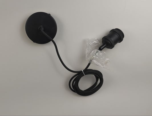schwarz - Pendelfassung E-27 mit 2m Kabel
